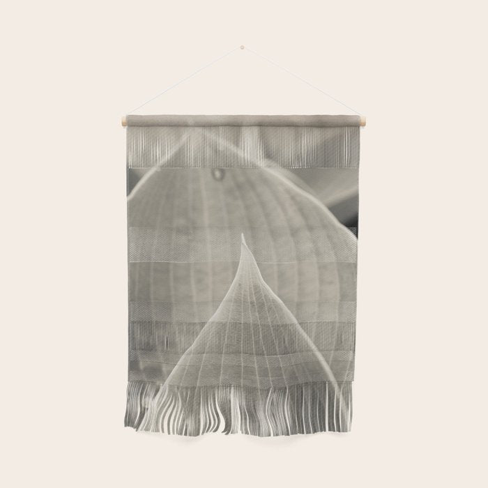 Gray Leaf Line Study Botanical Wall Hanging Gallery Image 1