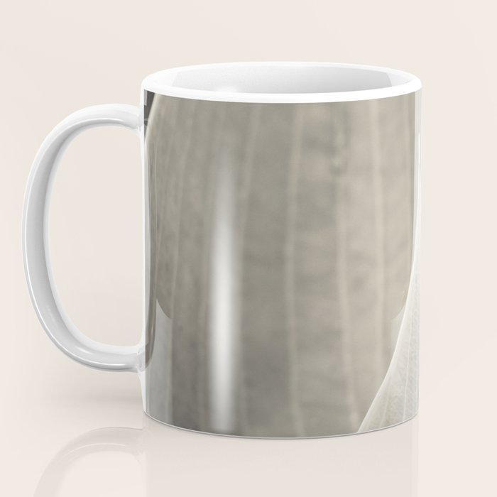 Gray Leaf Line Study Botanical Coffee Mug Gallery Image 3