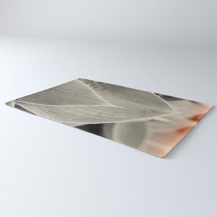 Gray Leaf Line Study Botanical Rug Gallery Image 3