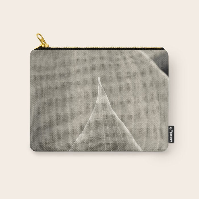 Gray Leaf Line Study Botanical Carry All Pouch Gallery Image 1