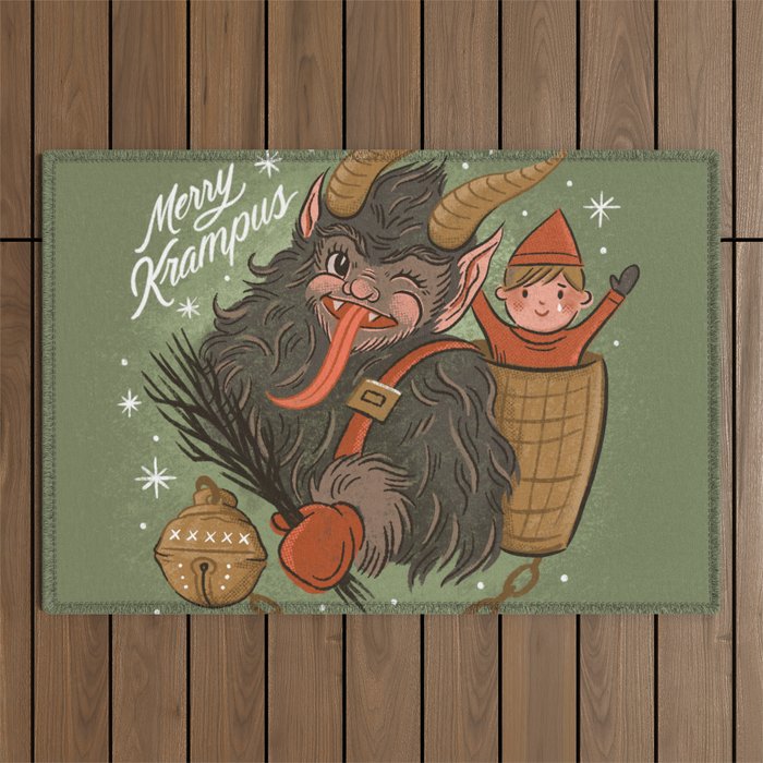 Merry Krampus Outdoor Rug Gallery Image 1