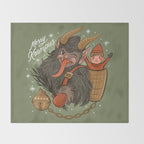 Merry Krampus Throw Blanket Gallery Image 2