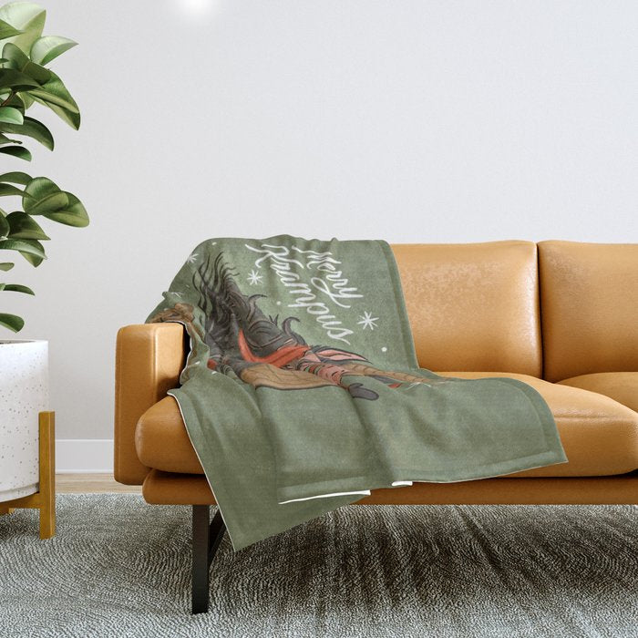 Merry Krampus Throw Blanket Gallery Image 1