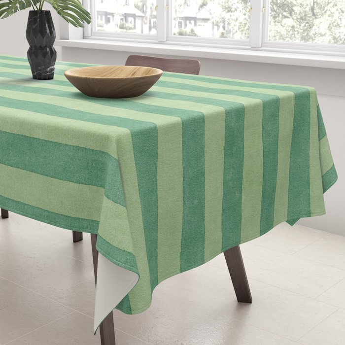 STRIPES - 004 - green Tablecloth Gallery Image 3