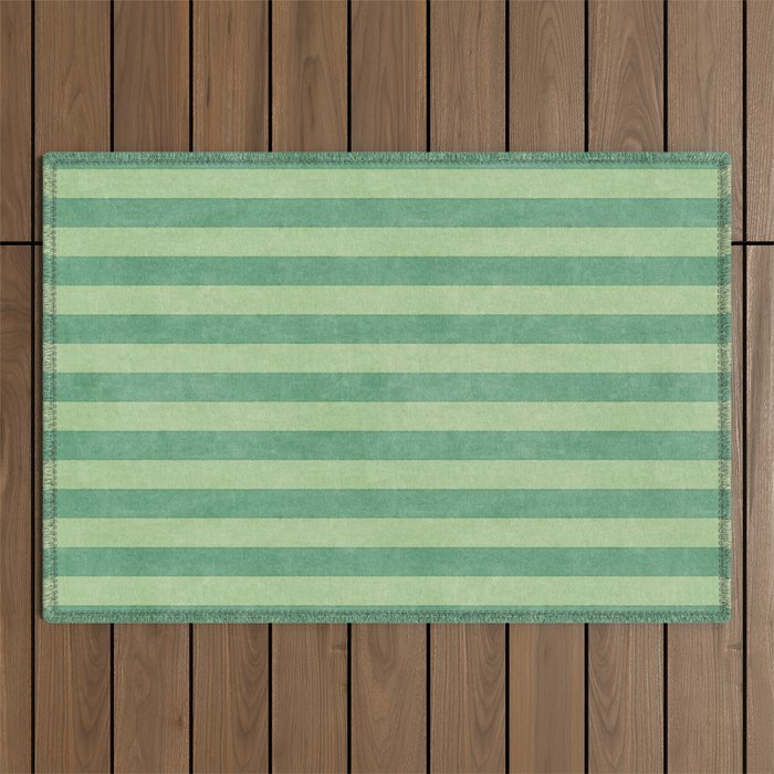 STRIPES - 004 - green Outdoor Rug Gallery Image 1