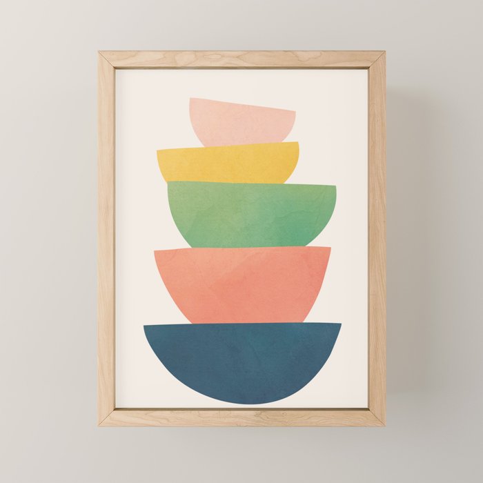 Stacked Pots Mini Art Print Gallery Image 1