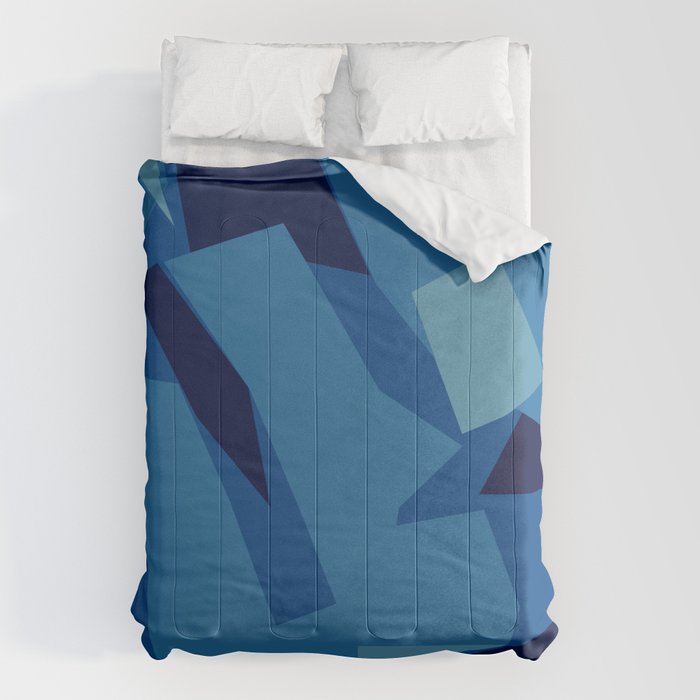 Peckham Blue Abstract Map Comforter Gallery Image 6