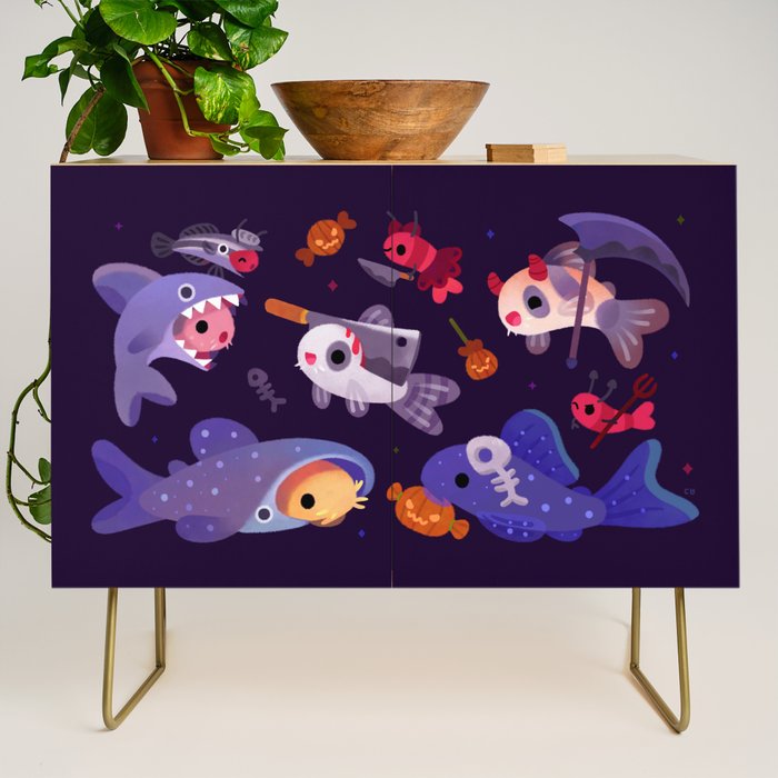 Spooky Cory cats Credenza Gallery Image 1