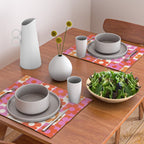 Pink and Orange Retro Daisies Placemat Gallery Image 2