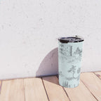 Toile de Jouy Vintage French Pastoral Light Blue & Black  Travel Mug Gallery Image 4