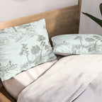 Toile de Jouy Vintage French Pastoral Light Blue & Black  Pillow Sham Gallery Image 2
