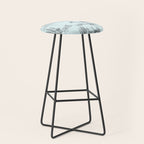 Toile de Jouy Vintage French Pastoral Light Blue & Black  Stool Gallery Image 1