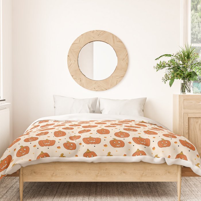 Happy Pumpkins - Beige Duvet Cover Gallery Image 3