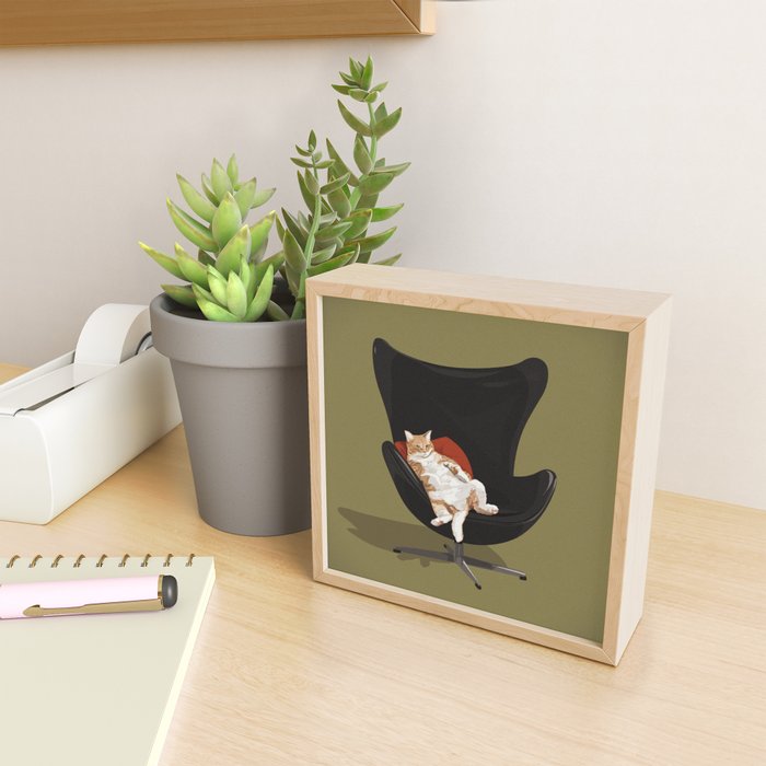 Cats on Chairs collection - â1 Mini Art Print Gallery Image 2