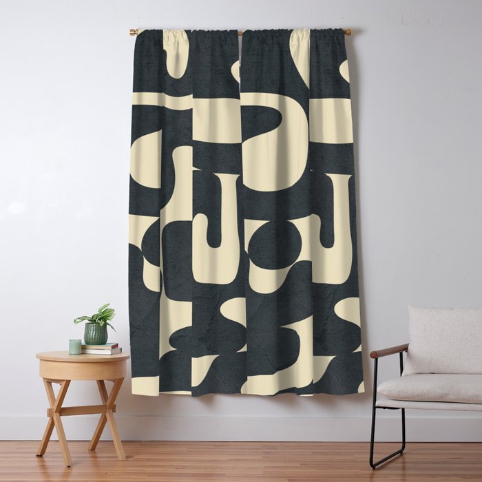 Modern Abstract  Shapes 1 Window Curtain Gallery Image 1