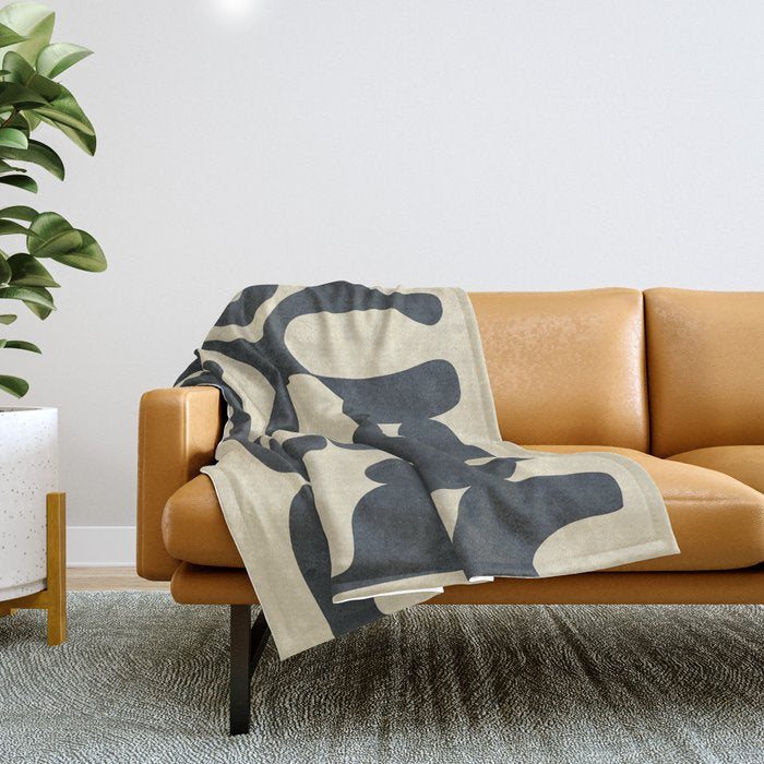 Modern Abstract  Shapes 1 Throw Blanket Gallery Image 1