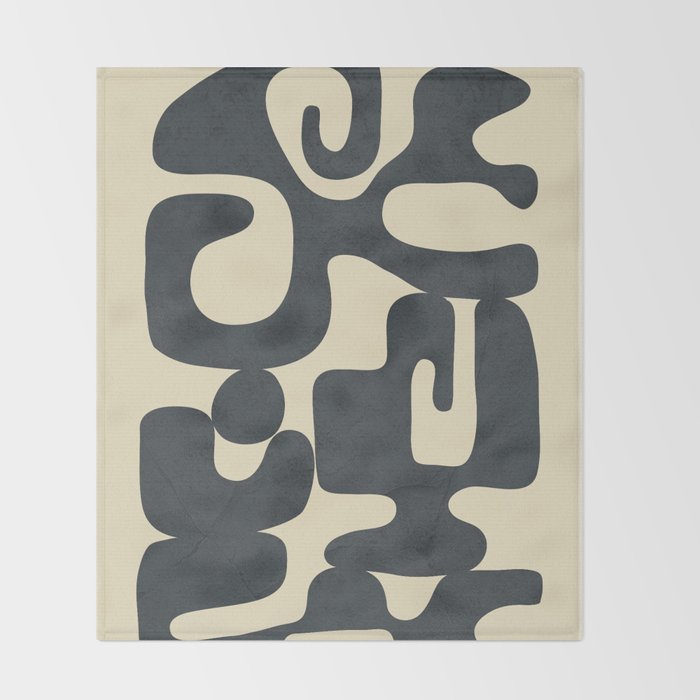 Modern Abstract  Shapes 1 Throw Blanket Gallery Image 2
