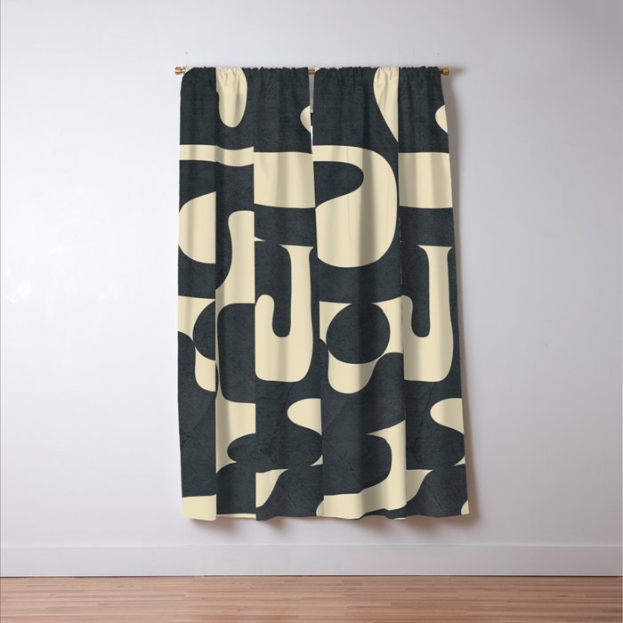 Modern Abstract  Shapes 1 Window Curtain Gallery Image 3