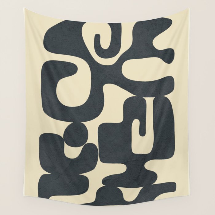 Modern Abstract  Shapes 1 Wall Tapestry Gallery Image 1