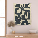 Modern Abstract  Shapes 1 Wall Tapestry Gallery Image 2