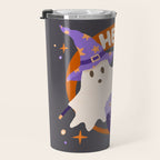 Here for the boos - cute witchy ghost Travel Mug Gallery Image 3