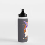 Here for the boos - cute witchy ghost Water Bottle Gallery Image 3