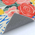 Colorful nature flower art pattern Rug Gallery Image 4