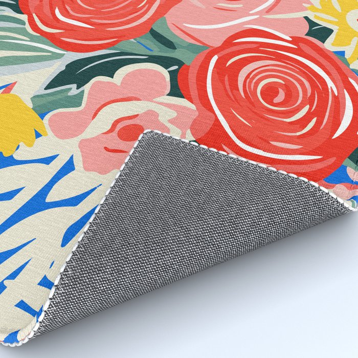 Colorful nature flower art pattern Rug Gallery Image 4
