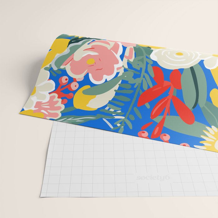 Colorful nature flower art pattern Wrapping Paper Gallery Image 2