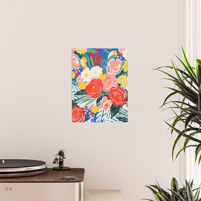 Colorful nature flower art pattern Poster Gallery Image 2