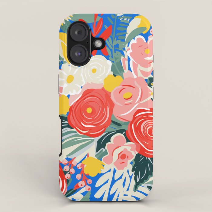 Colorful nature flower art pattern iPhone Case Gallery Image 1