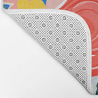 Colorful nature flower art pattern Bath Mat Gallery Image 2