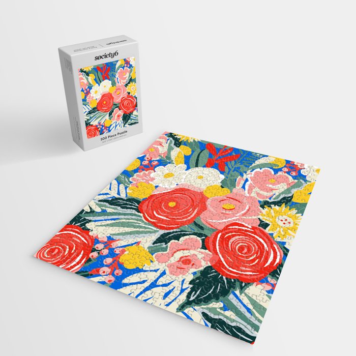 Colorful nature flower art pattern Jigsaw Puzzle Gallery Image 2