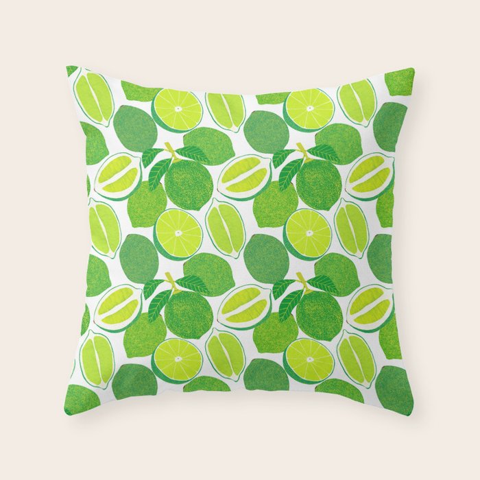 Lime Harvest Throw Pillow Gallery Image 1