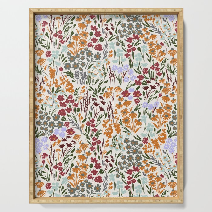 Spring flowery meadow 02 Serving Tray Gallery Image 1