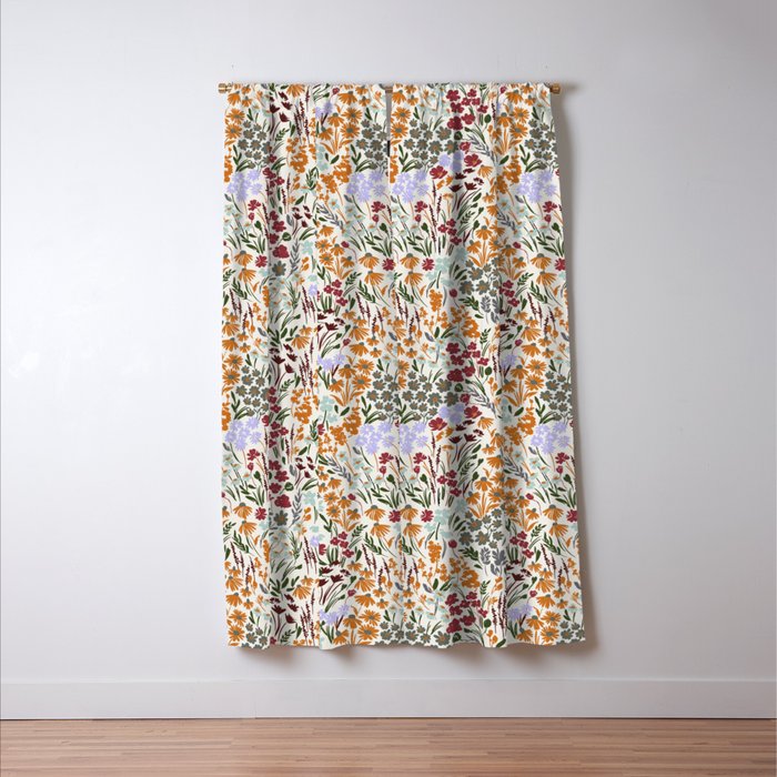 Spring flowery meadow 02 Window Curtain Gallery Image 3
