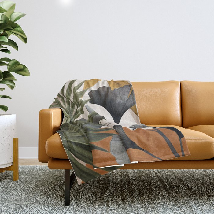 Abstract Tropical Art 17 Throw Blanket Gallery Image 1