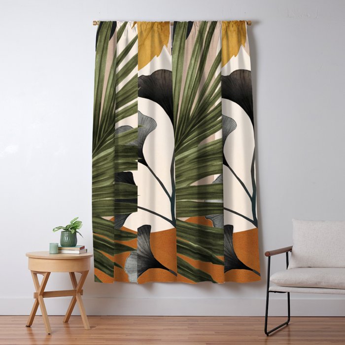 Abstract Tropical Art 17 Window Curtain Gallery Image 5