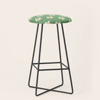Retro Happy Daisy Flower in Green Stool Gallery Image 1