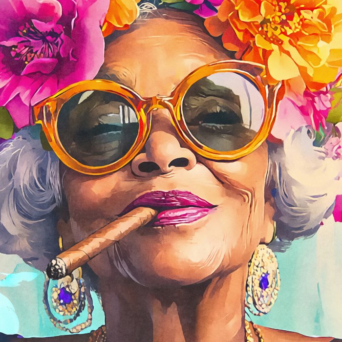 Joie De Vivre Ageless Style Flower Power Woman Portrait Coffee Mug Gallery Image 2