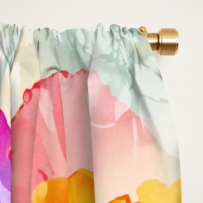 Joie De Vivre Ageless Style Flower Power Woman Portrait Window Curtain Gallery Image 2