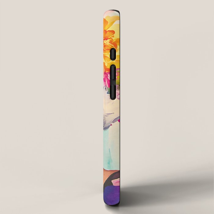 Joie De Vivre Ageless Style Flower Power Woman Portrait iPhone Case Gallery Image 2