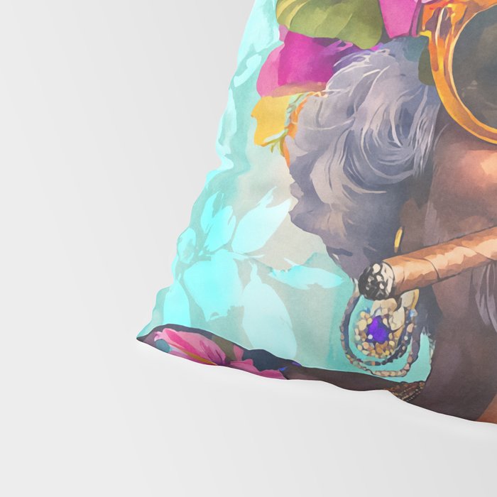 Joie De Vivre Ageless Style Flower Power Woman Portrait Pillow Sham Gallery Image 4