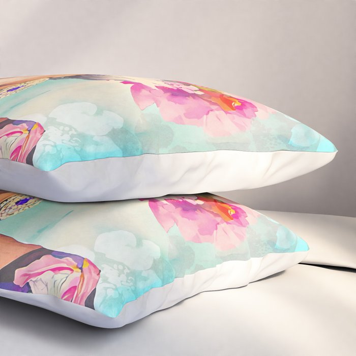 Joie De Vivre Ageless Style Flower Power Woman Portrait Pillow Sham Gallery Image 3