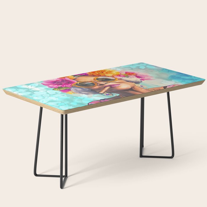 Joie De Vivre Ageless Style Flower Power Woman Portrait Coffee Table Gallery Image 1