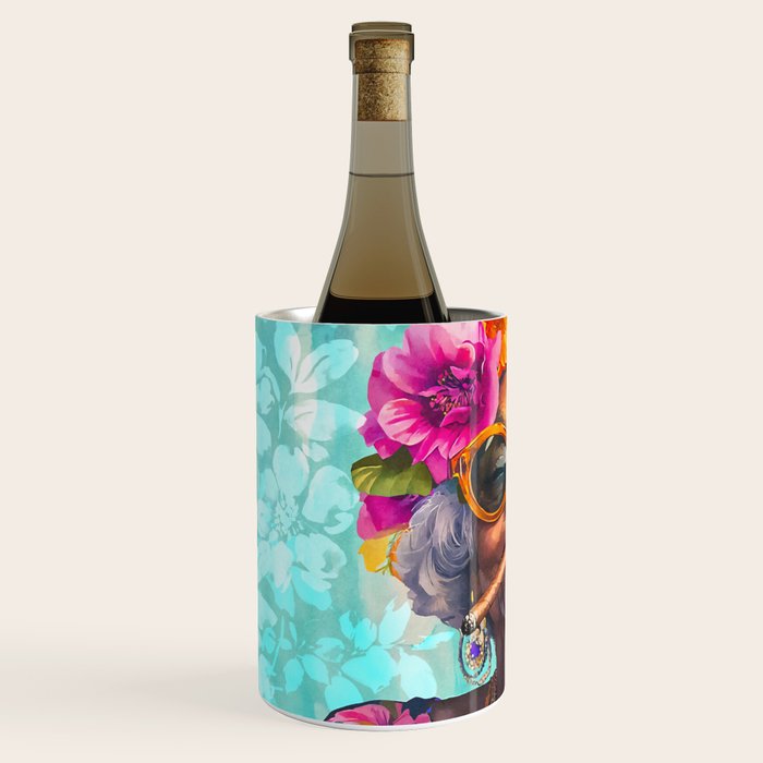 Joie De Vivre Ageless Style Flower Power Woman Portrait Wine Chiller Gallery Image 2