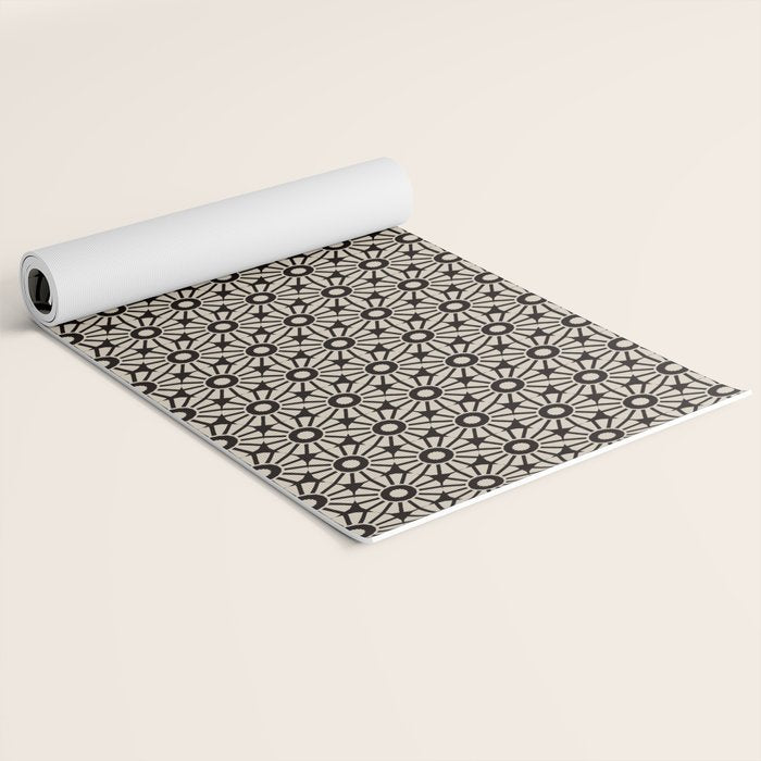 Minimalist Geometric Floral Pattern Yoga Mat Gallery Image 2