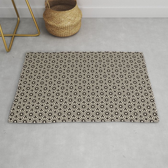 Minimalist Geometric Floral Pattern Rug Gallery Image 1