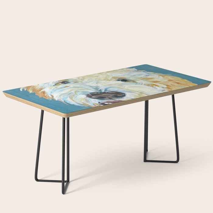 Stanley the Goldendoodle Dog Portrait Coffee Table Gallery Image 1