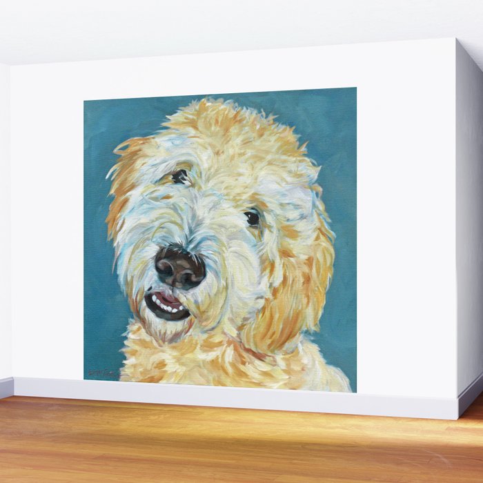 Stanley the Goldendoodle Dog Portrait Wall Mural Gallery Image 2